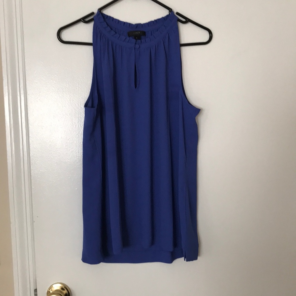 J.crew blue polyester blouse